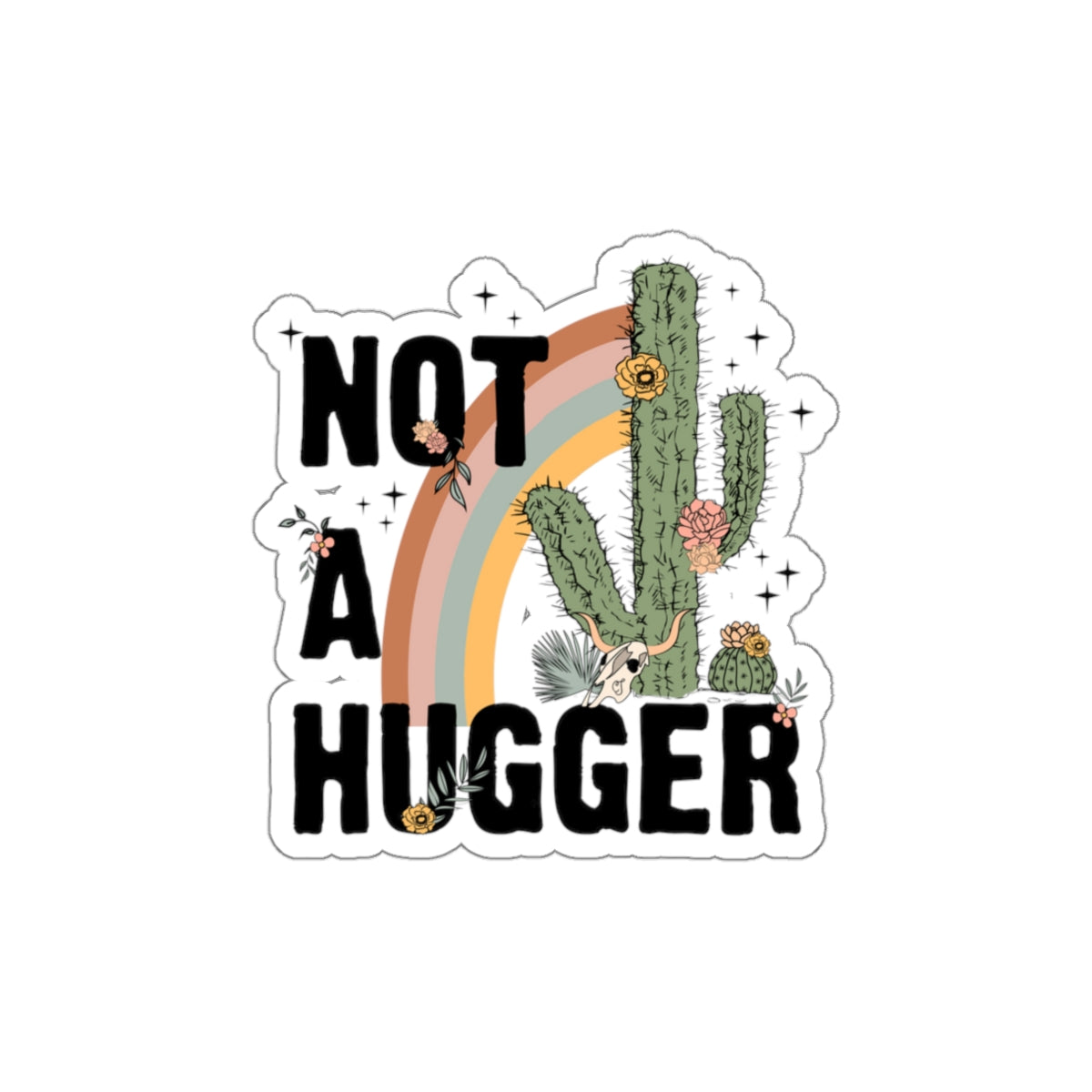 CJ Not A Hugger Sticker